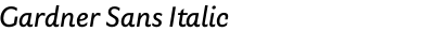 Gardner Sans Italic